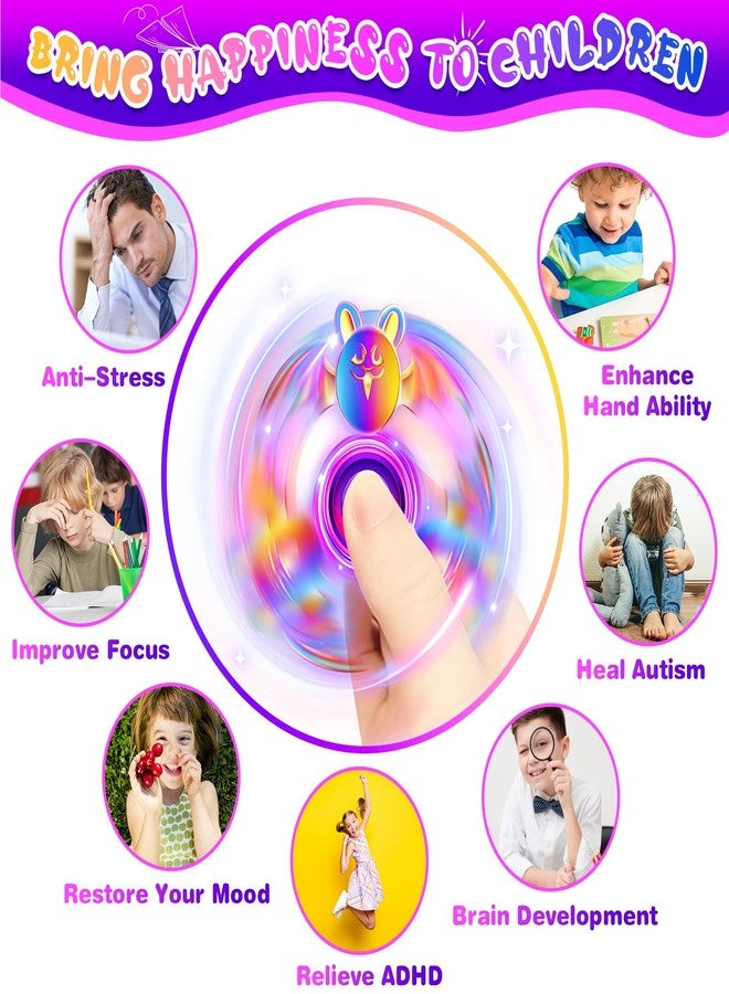 Lerifer 6 Pack Metal Fidget Spinner for Kids and Adults, Fidget Toys for Focus, Stress Relief, ADHD & Anxiety, Sensory Fidget Set for Blue Monday Relief - Image 3